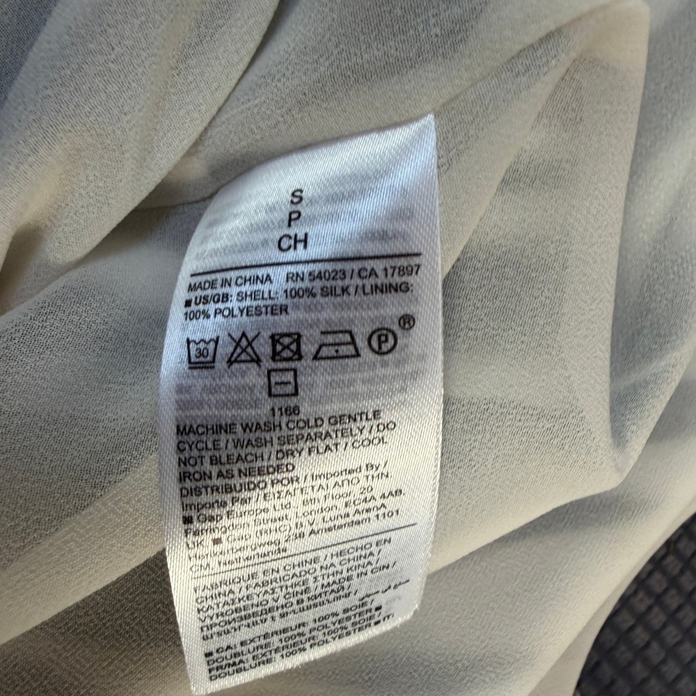 Banana Republic Cascade Silk Maxi Dress Black White Ikat Brushstroke Small - Picture 7 of 7